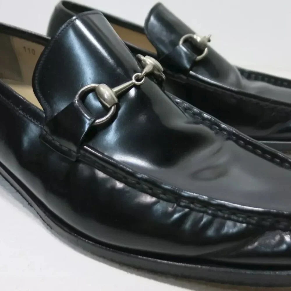 Gucci Horse Bit Leather Casual Footwear Men's Loafers Shoes Italy Sz 41.5 E 8